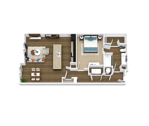 walnut floor plan of GreenVue in Richardson, TX